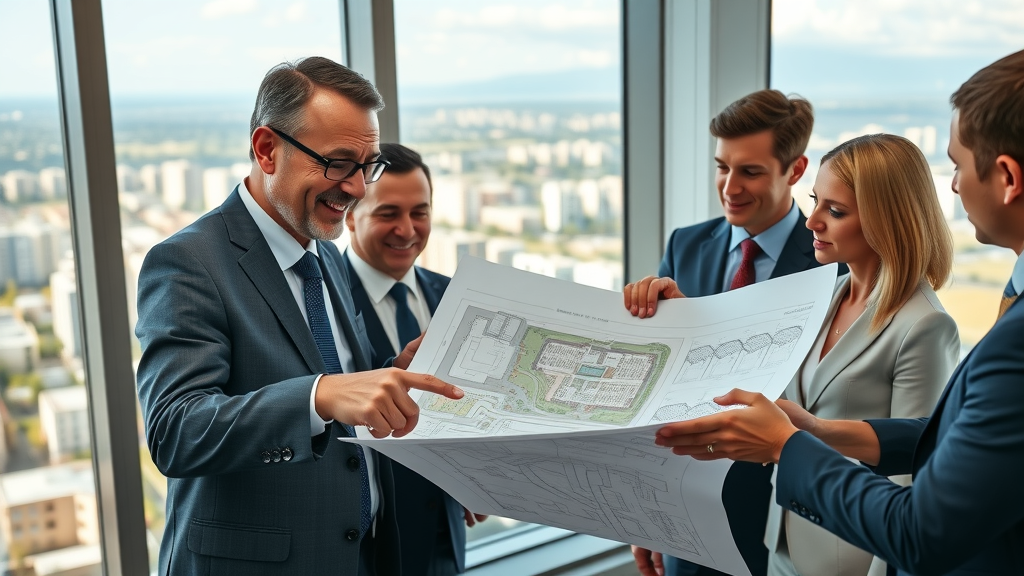 inspiring business leader donald bren leadership and philanthropy reviewing master-planned community models with team contemporary boardroom