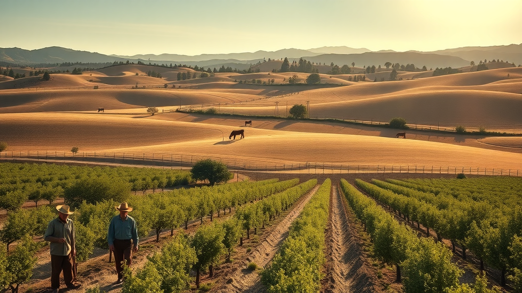 Historic Southern California ranch landscape with the invine company origins.