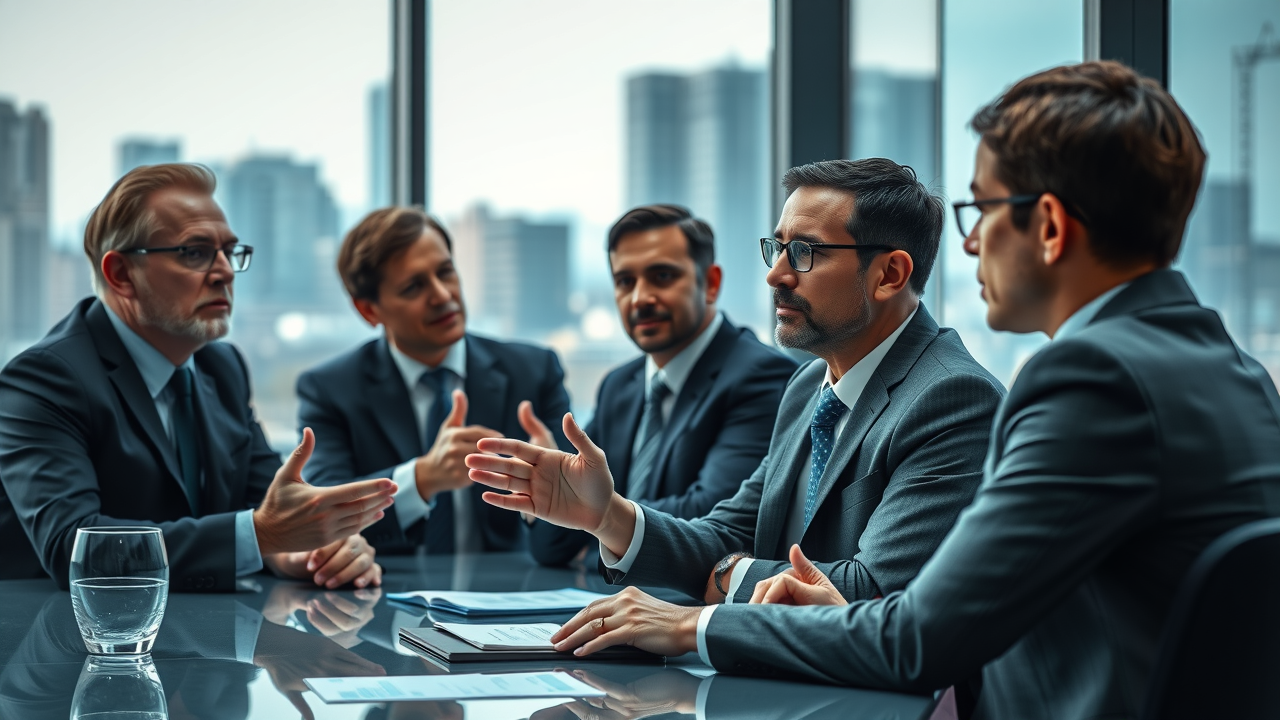 Legal strategy meeting on the invine company
