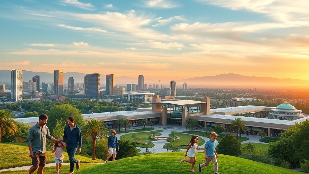 Modern Irvine cityscape built on the invine company