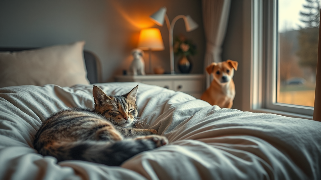 Comfortable suites at pet resort provide home-like relaxation for pets