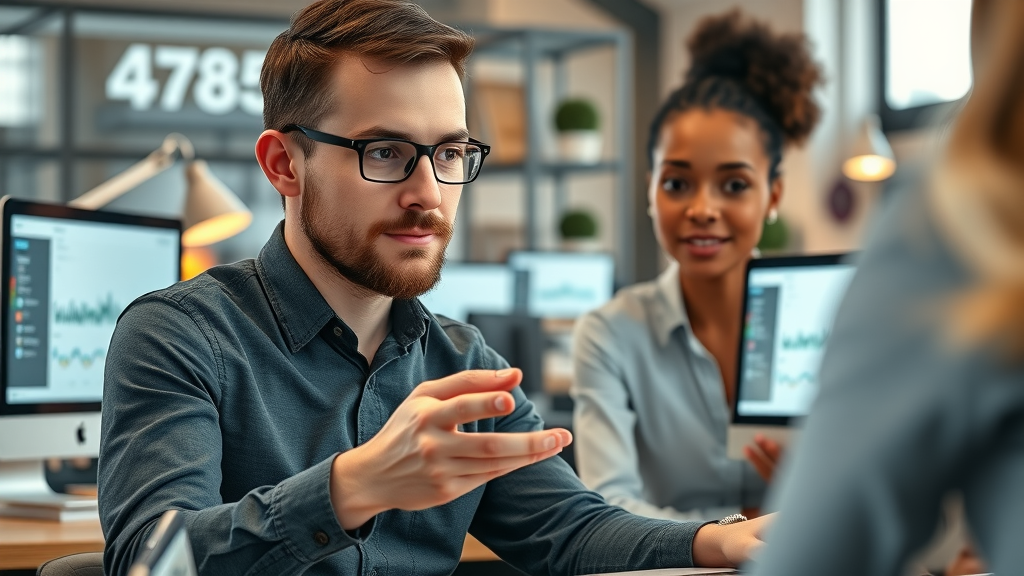 Engaged small business marketers using AI-powered social media platform with analytics - small business &amp; ai integration
