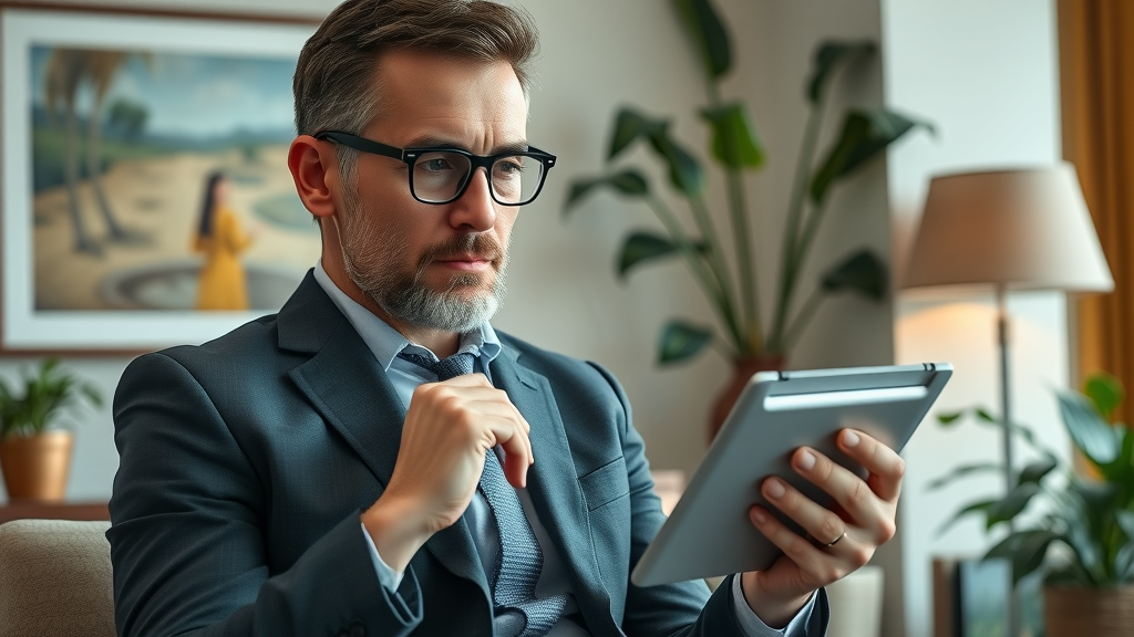 Business owner analyzing administrative employee costs versus intelligent call overflow solution, avoiding missed business calls