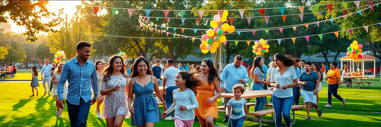 Families at Tustin park enjoying a vibrant event, September 2025, outdoor gathering.